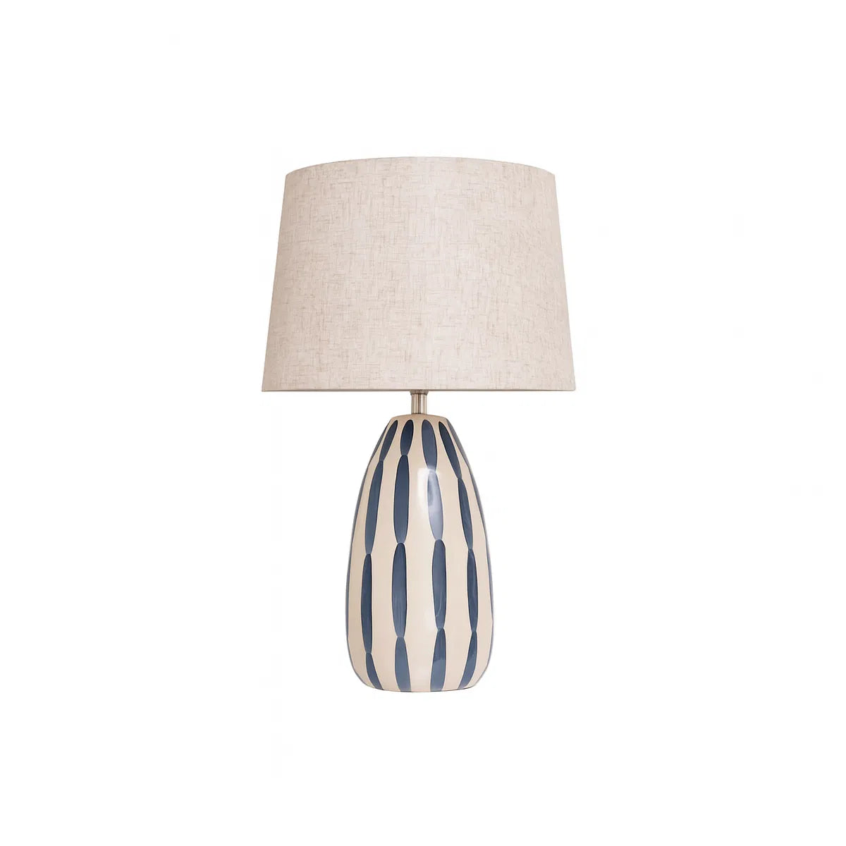Indigo and Cream Hand Painted Table Lamp