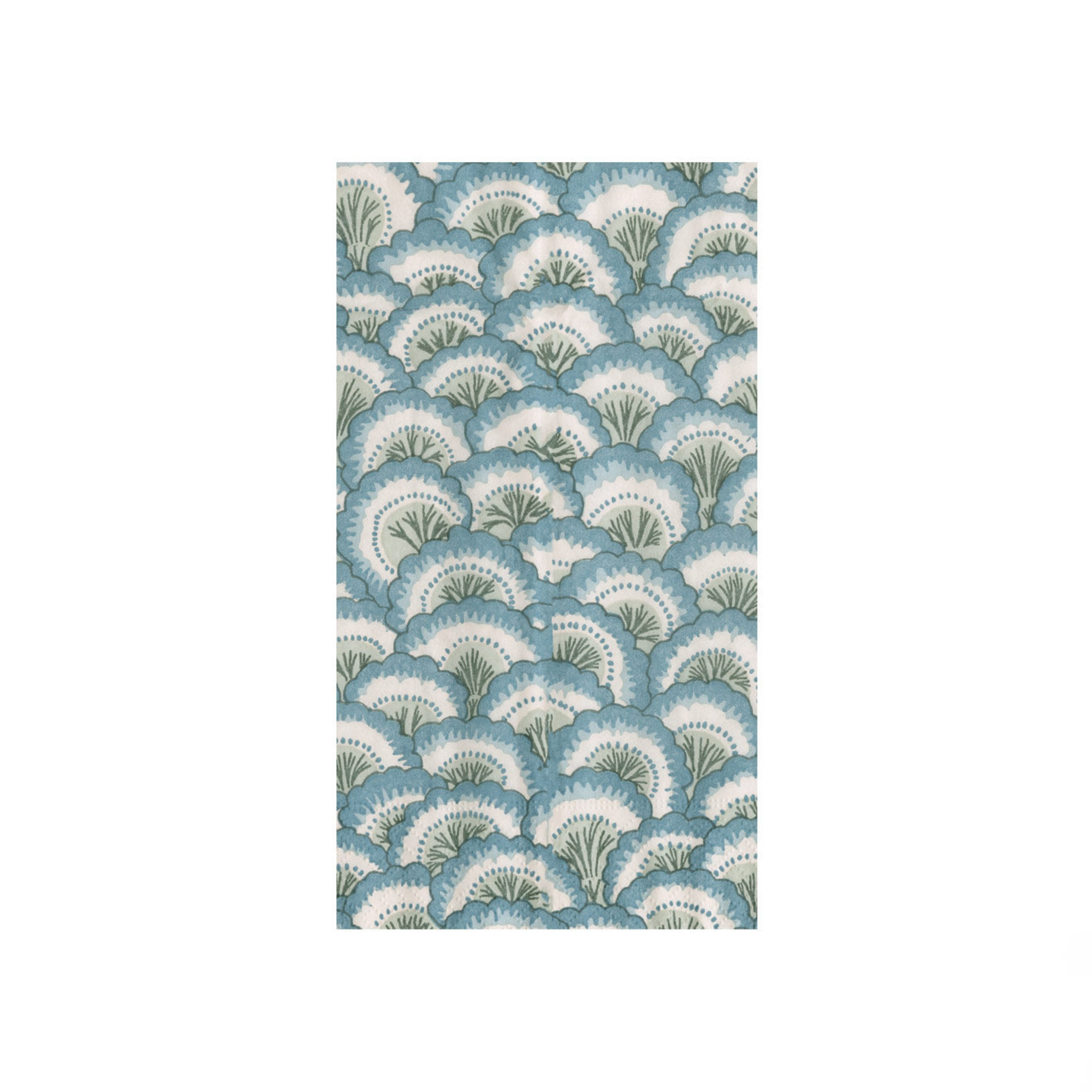 Pontchartrain Scallop Blue Guest Towel Napkins