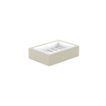 Faux Leather and Porcelain Soap Dish